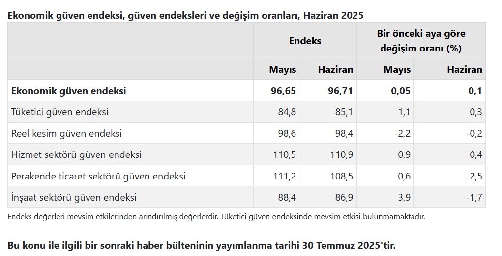 tuik haziran guven endeksi ekonomik guvende yatay seyir suruyor 1 bSBTpbw3