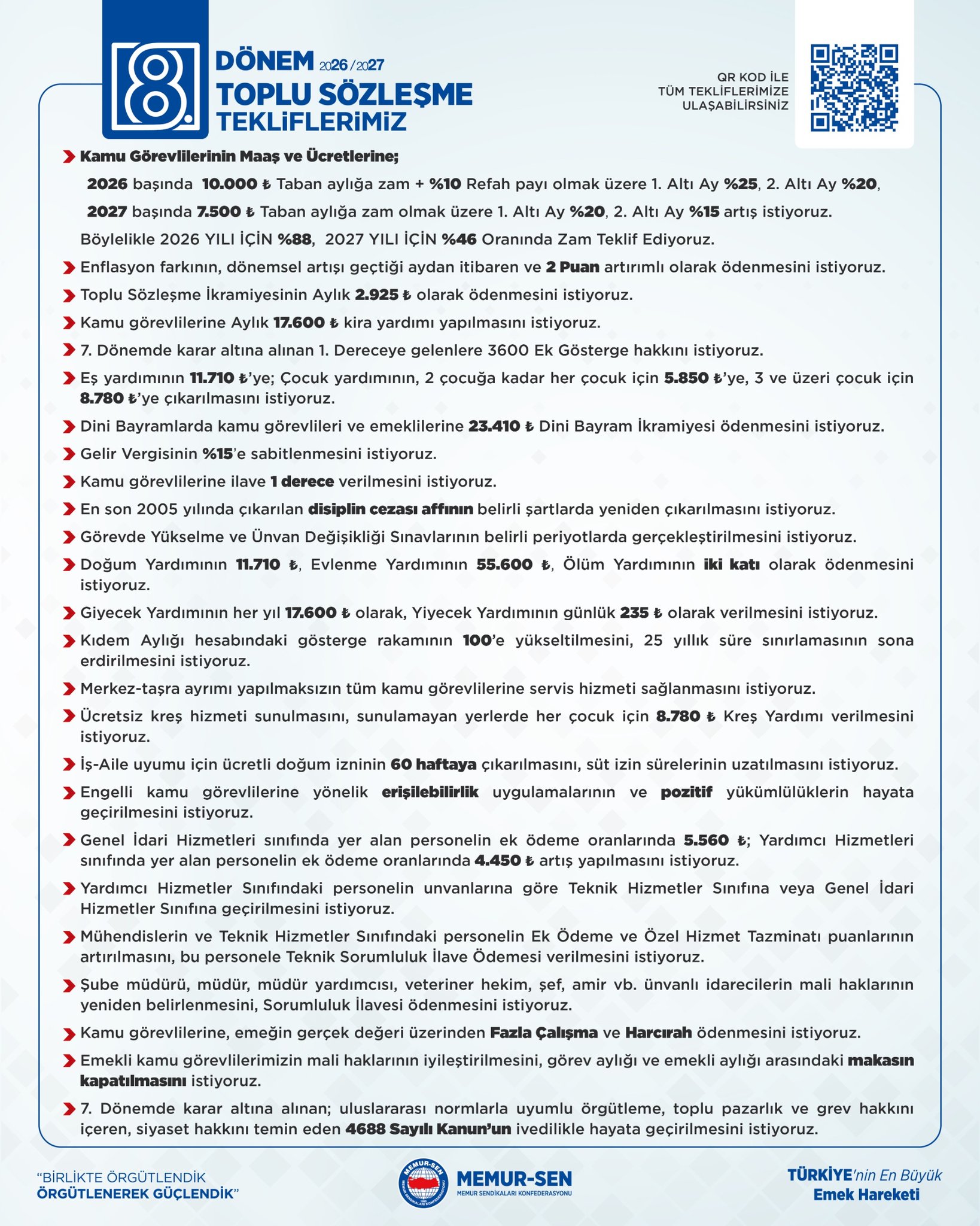 memur sen toplu sozlesme taleplerini acikladi 1