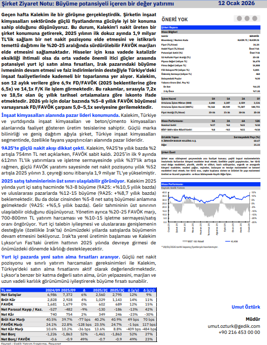 gedik yatirimdan kalekim sirket raporu 0