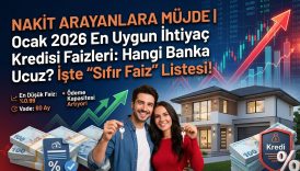 NAKİT ARAYANLARA MÜJDE | En Uygun İhtiyaç Kredisi Faiz Oranları Ocak 2026: Hangi Banka Daha Ucuz? İşte “Sıfır Faizli” Liste! 7 nakit arayanlara mujde en uygun ihtiyac kredisi faiz oranlari ocak 2026 hangi banka Jz64spT9